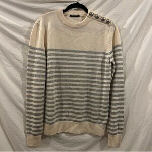 BALMAIN glitter striped sweater